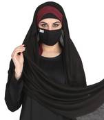 Bashariya-3 Pcs Set : Ready To Wear Turban Style Hijab With A Complementary Mask & Under Scarf Cap