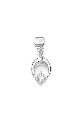 Charming Moon CZ Silver Pendant-PD051 1