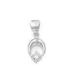 Charming Moon CZ Silver Pendant-PD051