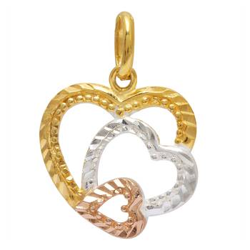 Triple Heart Silver Pendant-PD071 1