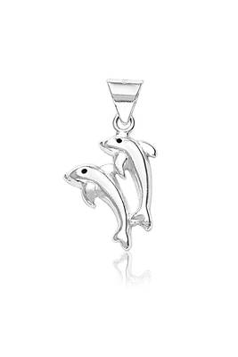Baby Dolphins Silver Pendant-PD081 1