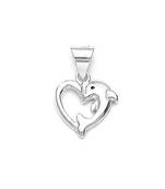 Dolphin Heart Silver Pendant-PD082