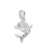 Dolphin Engraved Silver Pendant-PD089