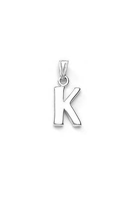 Alphabet 'K' Silver Pendant-PD111 1
