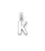 Alphabet 'K' Silver Pendant-PD111
