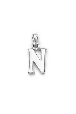 Alphabet 'N' Silver Pendant-PD113 1