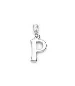Alphabet 'P' Silver Pendant-PD114
