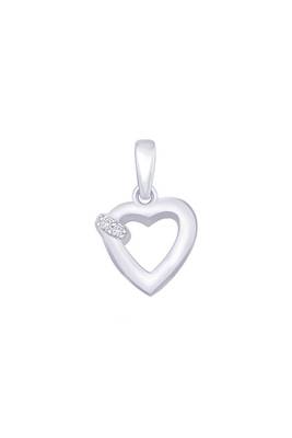 Heart Cutwork Silver Pendant-PD118 1