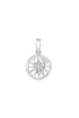 Glory Round Zircon Silver Pendant-PD128 1