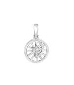 Glory Round Zircon Silver Pendant-PD128