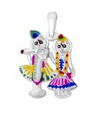 Radha Krishna Silver Pendant-PD139
