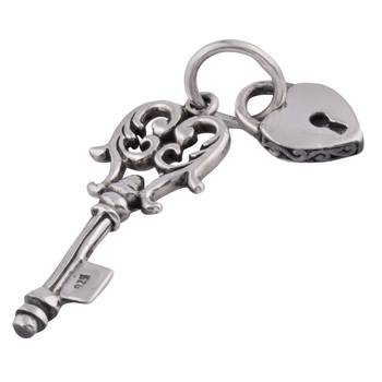 Lock & Key Silver Pendant-PDMX033 1