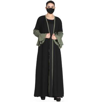 2 Pcs Set of Designer Shrug & Inner Abaya 1