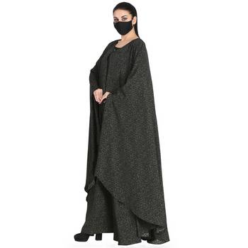 Front Open- Cape Style Kaftan In Animal Print (Without Inner) 3