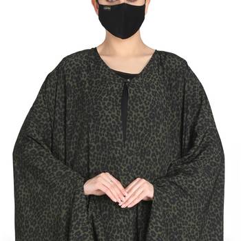 Front Open- Cape Style Kaftan In Animal Print (Without Inner) 4