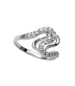 Elegant White CZ Silver Finger Ring-FRL035