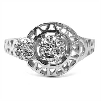 Designer CZ Silver Finger Ring-FRL042 2