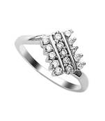 Lovely CZ Silver Finger Ring-FRL047