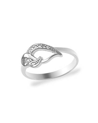 Graceful Zircon Silver Finger Ring-FRL082 1