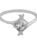 Fabulous White Zircon Silver Finger Ring-FRL108