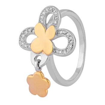 Flower Design Hanging Charm Ring-FRL122 1