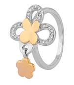 Flower Design Hanging Charm Ring-FRL122