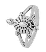 Tortoise Sterling Silver Finger Ring-FRL141