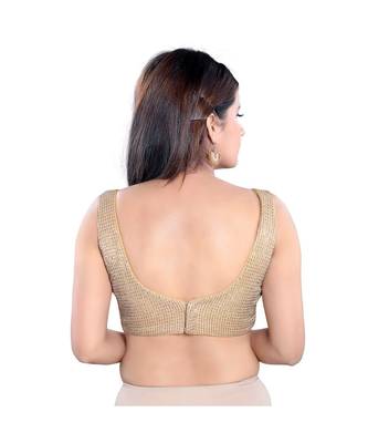 SHIMMER Padded V-Neck Gold Blouse 2
