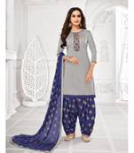 light blue handwork soft silk unstitch straight cut patiayal salwar suits