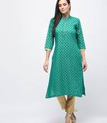 Myshka Women's Dark Green Polyster Solid Sleeveless V-Neck Dress