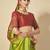 FaceDeal Designer Light Green Color Art Silk Saree With Embroidered Blouse Piece