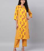 Myshka Women's Multi Printed Full Sleeve Cotton Shirt Coller Casual Kurta &  Palazzo Set