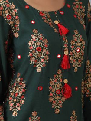 Women Rayon Printed Kurta sharara set 4