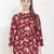 Maroon printed crepe tunics