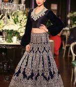 Deepika Padukone Blue fancy Moss Wedding Lehengas