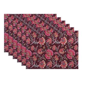 Texstylers Washable 100% Cotton Placemats Set of 6 Dining Table Place Mats 2
