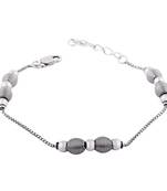 Black Oxidised Silver Bracelete-BR069