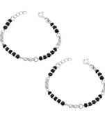 Silver Beads Nazariya Bracelete- BRNZ007