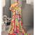 Multicolor Digital Print and Jacquard Lace Border Poly Crepe Saree with Blouse