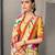 Multicolor Digital Print and Jacquard Lace Border Poly Crepe Saree with Blouse