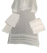 White embroidered georgette georgette-kurtis