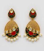 Maroon danglers-drops