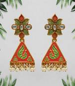 Orange jhumkas