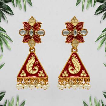 Maroon jhumkas 1