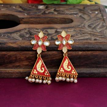 Maroon jhumkas 2