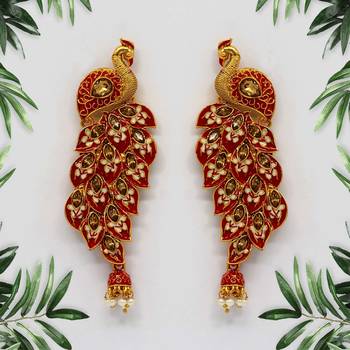 Maroon danglers-drops 1