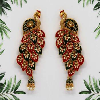 Maroon danglers-drops 1