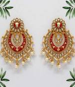 Maroon danglers-drops