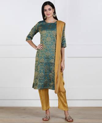 SWAGG INDIA Women Wear Banarsi Brocade with Pent and Duppata set 1