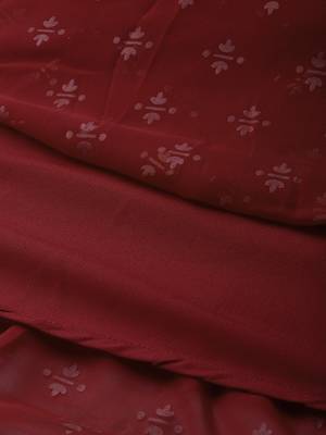 Maroon printed georgette ethnic-kurtis 5